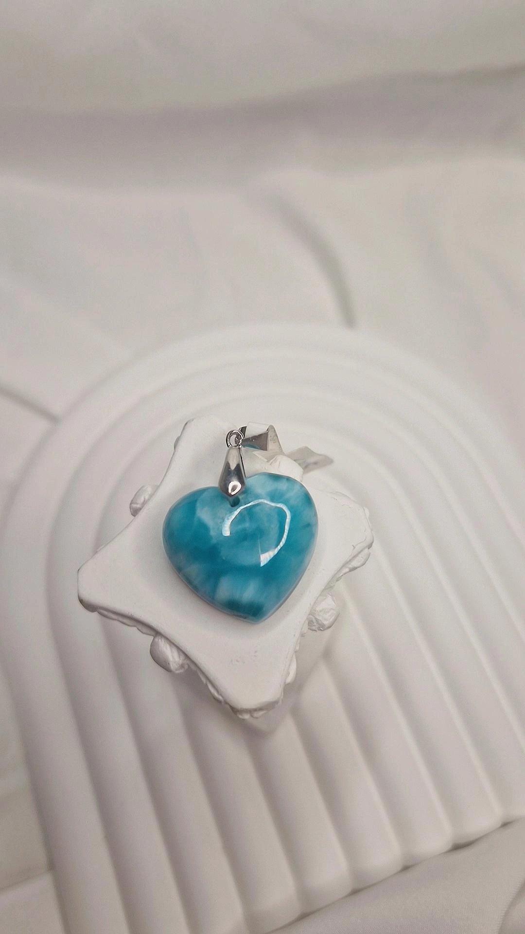 Larimar Herz Anhänger