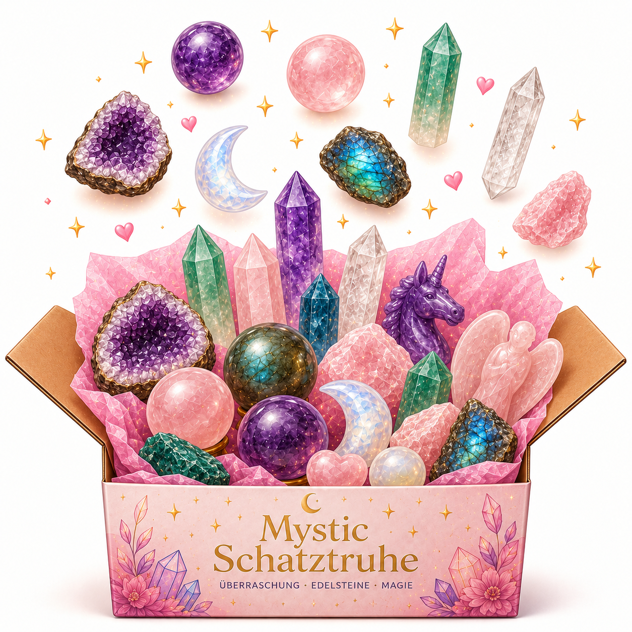 Schatztruhe Edelsteine