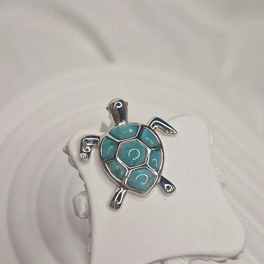Larimar Schildkröte Anhänger