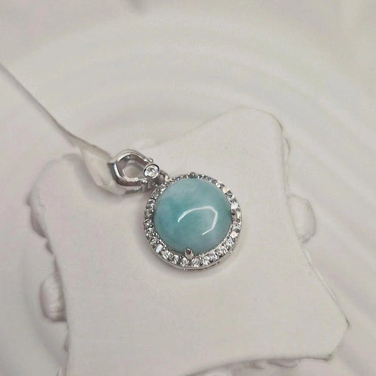 Larimar rund Anhänger