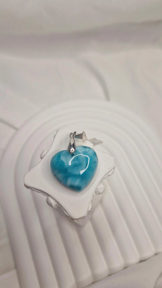 Larimar Herz Anhänger