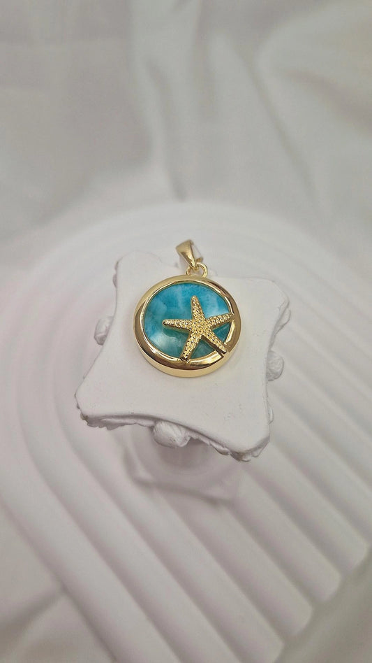 Larimar Muschel Anhänger