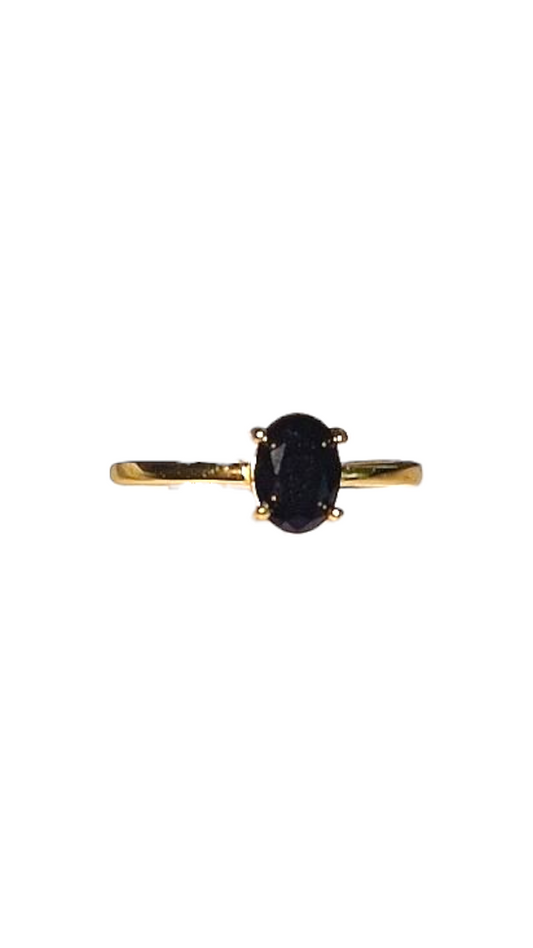 Schwarzer Turmalin Ring